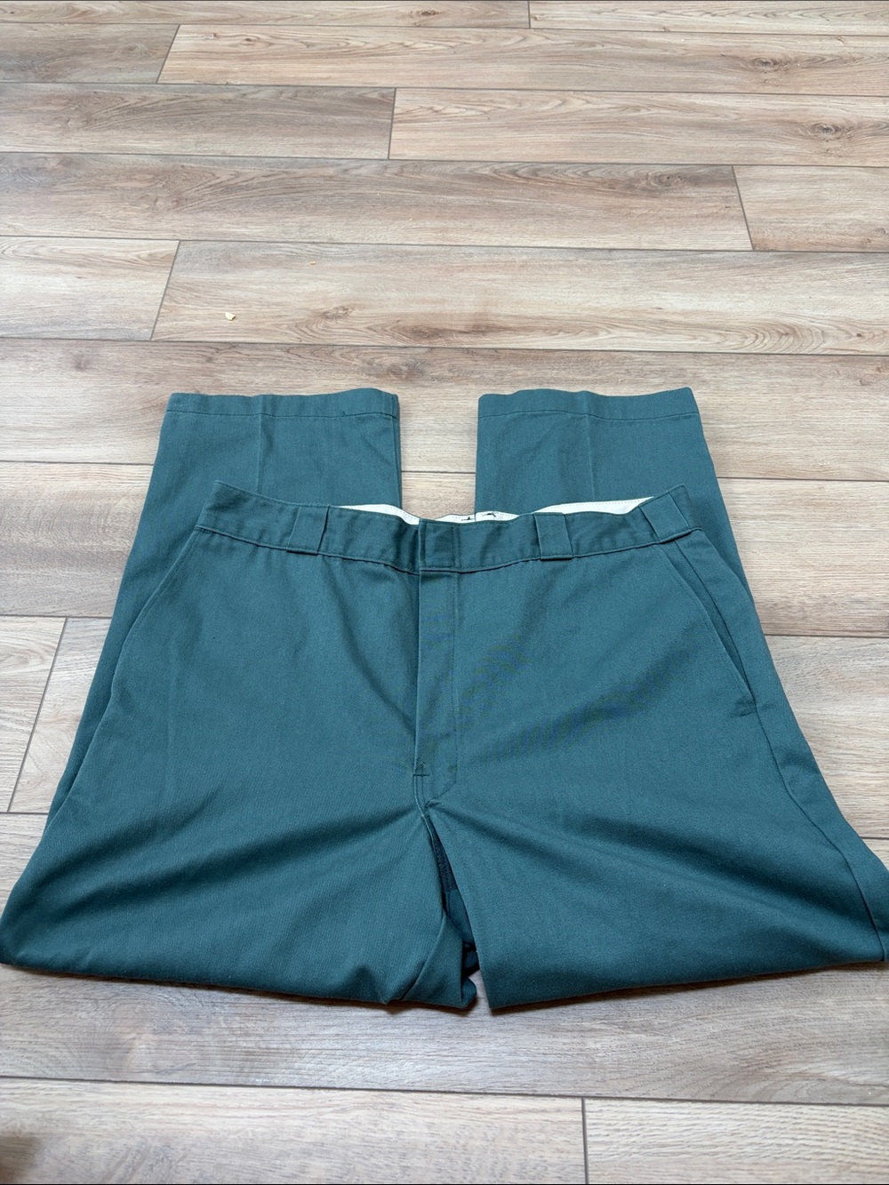 Dickies Men's Straight Dress Pants in Teal Green